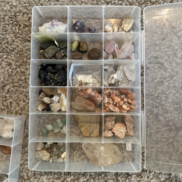 Lot Of Mineral Crystals Rocks Fossils, Rock Collection